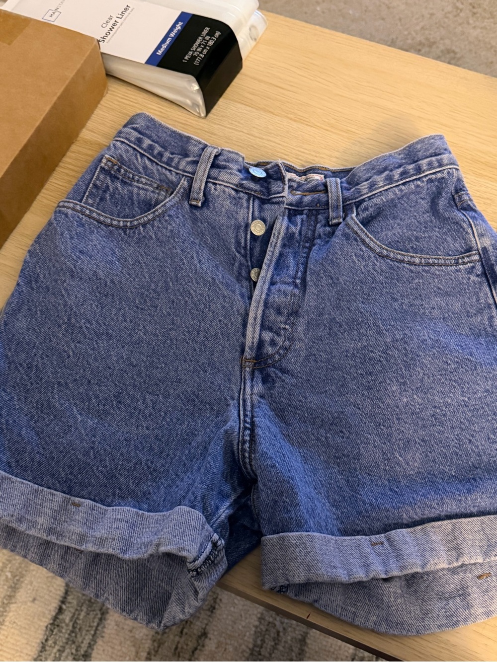 Vintage Guess High-Waisted Blue Denim Women's Shorts